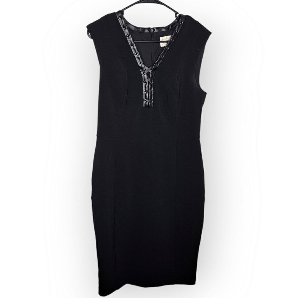 Ashley Graham Sheath Dress in Black size 12